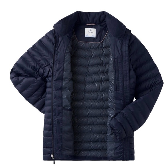 Women's Classic Navy Puffer Jacket - Picture 3 of 8